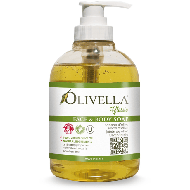 Olivella Olive Virgin Oil Face And Body Liquid Soap For Sensitives Skin - 16.9 Oz